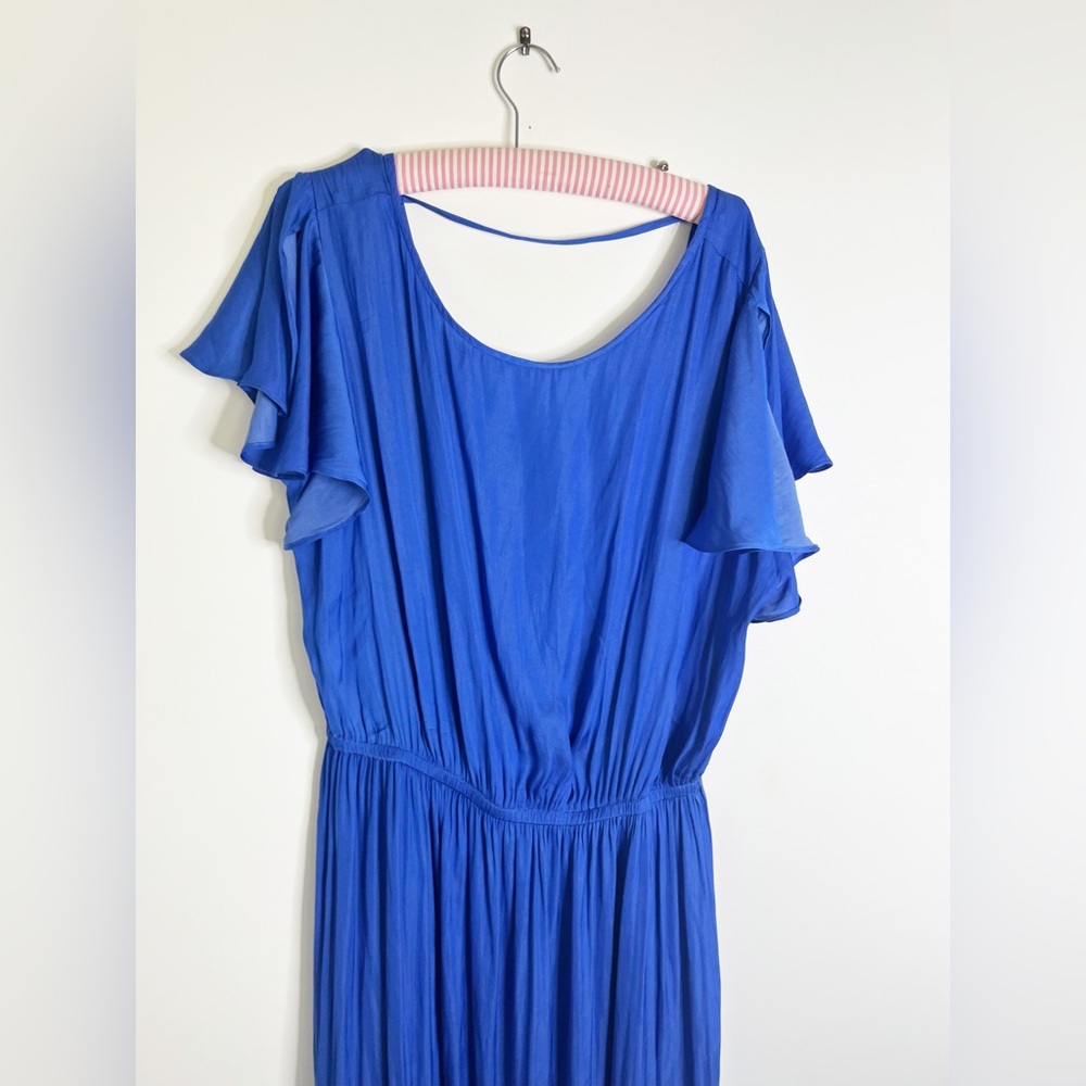 Loft Blue Midi Ruffle Dress - Picture 6 of 10